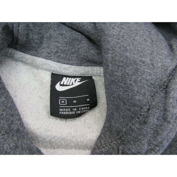 Nike Mens JDI Hoodie Size M Gray Fleece Sweatshirt NSW Tech Just Do It Essential - Picture 3 of 7